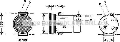 Ava Quality Cooling OLAK273 - Компресор, кондиціонер avtolavka.club