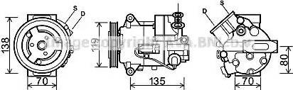 Ava Quality Cooling OL K495 - Компресор, кондиціонер avtolavka.club