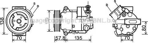 Ava Quality Cooling OL K497 - Компресор, кондиціонер avtolavka.club