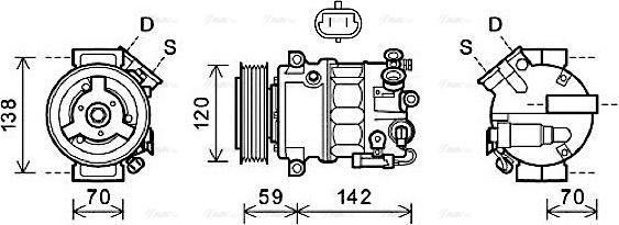 Ava Quality Cooling OLK578 - Компресор, кондиціонер avtolavka.club