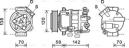 Ava Quality Cooling OLK577 - Компресор, кондиціонер avtolavka.club