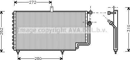 Ava Quality Cooling PE5169 - Конденсатор, кондиціонер avtolavka.club