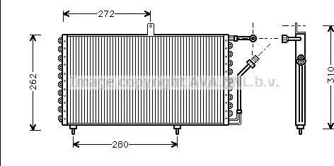 Ava Quality Cooling PE 5163 - Конденсатор, кондиціонер avtolavka.club