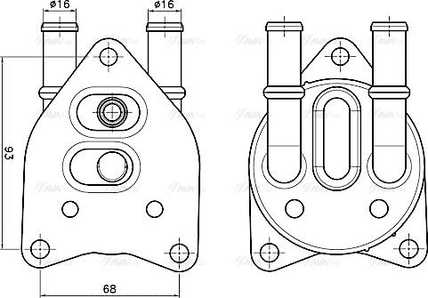 Ava Quality Cooling PE3432 - Масляний радіатор, автоматична коробка передач avtolavka.club