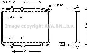 Ava Quality Cooling PE 2198 - Радіатор, охолодження двигуна avtolavka.club