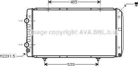 Ava Quality Cooling PE 2145 - Радіатор, охолодження двигуна avtolavka.club