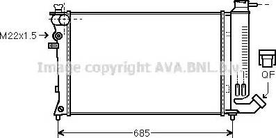 Ava Quality Cooling PE 2141 - Радіатор, охолодження двигуна avtolavka.club