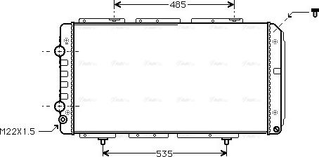 Ava Quality Cooling PE 2150 - Радіатор, охолодження двигуна avtolavka.club