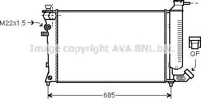 Ava Quality Cooling PE 2137 - Радіатор, охолодження двигуна avtolavka.club