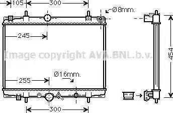 Ava Quality Cooling PE 2200 - Радіатор, охолодження двигуна avtolavka.club