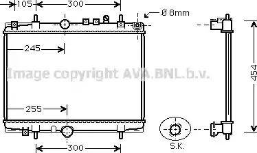 Ava Quality Cooling PE 2208 - Радіатор, охолодження двигуна avtolavka.club