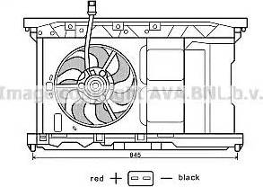 Ava Quality Cooling PE7549 - Вентилятор, охолодження двигуна avtolavka.club