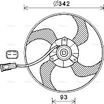 Ava Quality Cooling PE7557 - Вентилятор, охолодження двигуна avtolavka.club