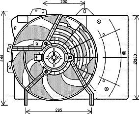 Ava Quality Cooling PE 7539 - Вентилятор, охолодження двигуна avtolavka.club