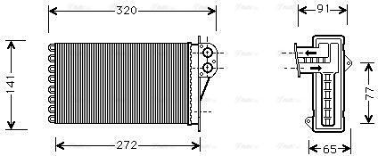 Ava Quality Cooling PEA6356 - Теплообмінник, опалення салону avtolavka.club