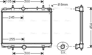 Ava Quality Cooling PEA2198 - Радіатор, охолодження двигуна avtolavka.club