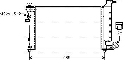 Ava Quality Cooling PEA2137 - Радіатор, охолодження двигуна avtolavka.club