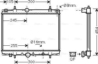 Ava Quality Cooling PEA2200 - Радіатор, охолодження двигуна avtolavka.club