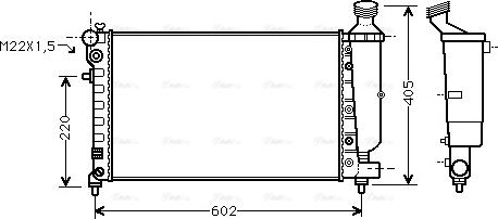 Ava Quality Cooling PEA2216 - Радіатор, охолодження двигуна avtolavka.club