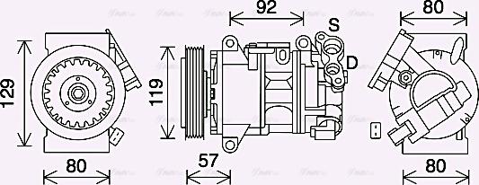 Ava Quality Cooling PEAK408 - Компресор, кондиціонер avtolavka.club