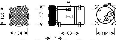 Ava Quality Cooling PEAK066 - Компресор, кондиціонер avtolavka.club