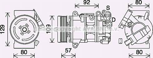 Ava Quality Cooling PEK409 - Компресор, кондиціонер avtolavka.club