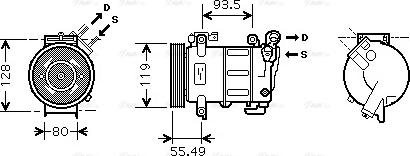 Ava Quality Cooling PE K316 - Компресор, кондиціонер avtolavka.club