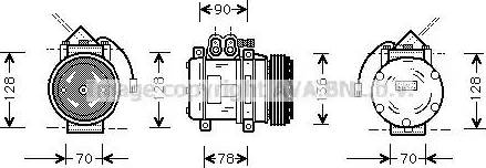 Ava Quality Cooling PR K034 - Компресор, кондиціонер avtolavka.club