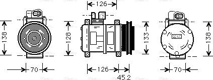 Ava Quality Cooling PR K035 - Компресор, кондиціонер avtolavka.club