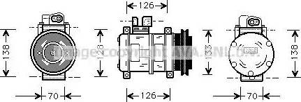 Ava Quality Cooling PR K031 - Компресор, кондиціонер avtolavka.club