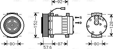 Ava Quality Cooling REAK078 - Компресор, кондиціонер avtolavka.club