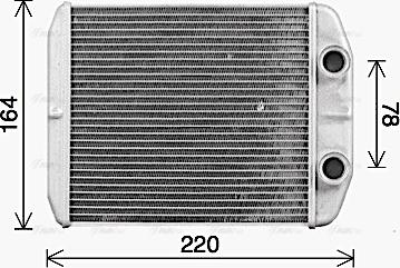 Ava Quality Cooling RT6663 - Теплообмінник, опалення салону avtolavka.club