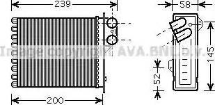 Ava Quality Cooling RT 6398 - Теплообмінник, опалення салону avtolavka.club