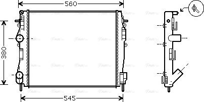 Ava Quality Cooling RT 2309 - Радіатор, охолодження двигуна avtolavka.club