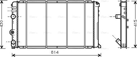 Ava Quality Cooling RT 2263 - Радіатор, охолодження двигуна avtolavka.club