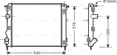 Ava Quality Cooling RTA2272 - Радіатор, охолодження двигуна avtolavka.club