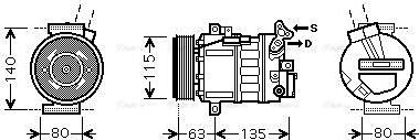 Ava Quality Cooling RTAK486 - Компресор, кондиціонер avtolavka.club