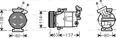 Ava Quality Cooling RTAK437 - Компресор, кондиціонер avtolavka.club