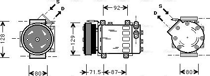 Ava Quality Cooling RTAK281 - Компресор, кондиціонер avtolavka.club