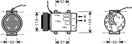 Ava Quality Cooling RTAK283 - Компресор, кондиціонер avtolavka.club