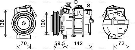 Ava Quality Cooling RTK494 - Компресор, кондиціонер avtolavka.club