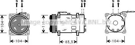 Ava Quality Cooling RT K075 - Компресор, кондиціонер avtolavka.club