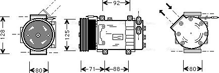 Ava Quality Cooling RT K127 - Компресор, кондиціонер avtolavka.club