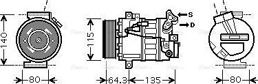 Ava Quality Cooling RT K394 - Компресор, кондиціонер avtolavka.club