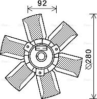 Ava Quality Cooling SA7023 - Вентилятор, охолодження двигуна avtolavka.club