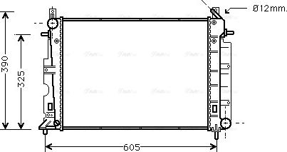 Ava Quality Cooling SB 2025 - Радіатор, охолодження двигуна avtolavka.club