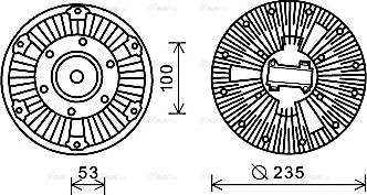 Ava Quality Cooling SCC036 - Зчеплення, вентилятор радіатора avtolavka.club