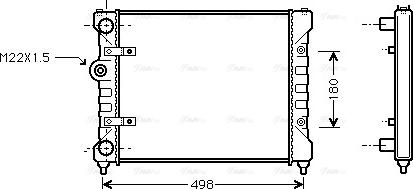 Ava Quality Cooling ST 2022 - Радіатор, охолодження двигуна avtolavka.club