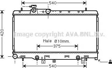 Ava Quality Cooling SU 2053 - Радіатор, охолодження двигуна avtolavka.club