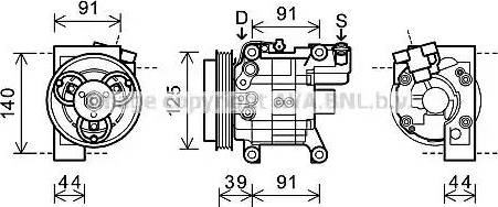 Ava Quality Cooling SUK082 - Компресор, кондиціонер avtolavka.club